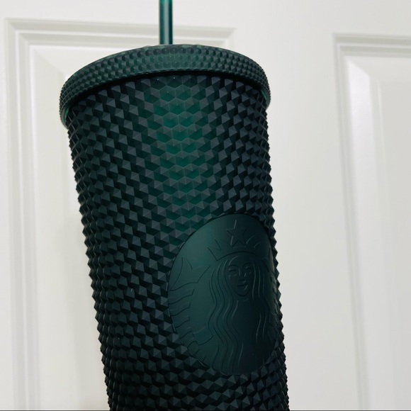 🍃NEW SET💚 Starbucks Green Soft Touch Studded Tumbler Bundle - Picture 5 of 9